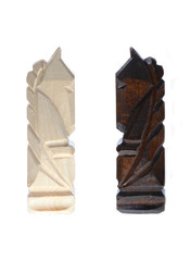 wooden carved chess