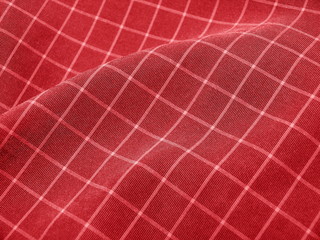 Checkered deep red fabric. Ideal for Christmas background.