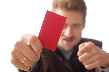Manager showing card