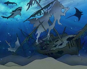 Shipwreck Illustration