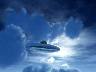 Obraz na płótnie Canvas Nightime UFO 24