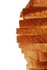 bread in slices closeup