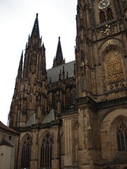 Fototapeta na wymiar St. Vitus cathedral in Prague, tower