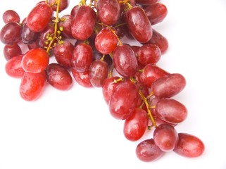 bunch of fresh grapes (isolated over white)