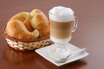 Cappuccino and croissants