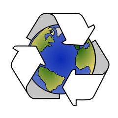 Vector Recycling Globe