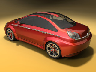 Concept design of a sportive sedan car