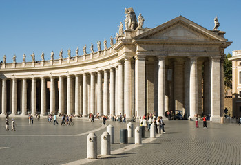 Piazza San Pietro, Colonnato, Roma - obrazy, fototapety, plakaty