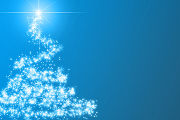 Abstract blue christmas tree