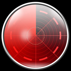 Red radar screen