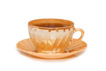 Cup of tea isolated on the white background