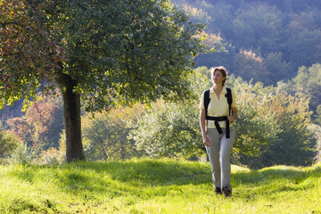Hiking in autumn