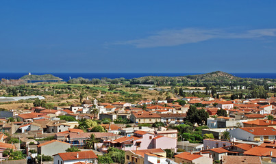Naklejka na ściany i meble Sardinian town Pula