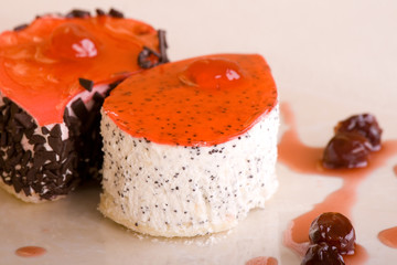 sponge-cake and cherries
