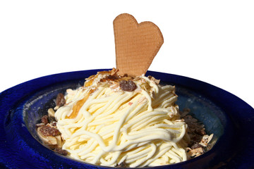 spaghettieis mit cornflakes