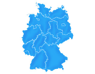 Carte Allemagne Bleu Satin