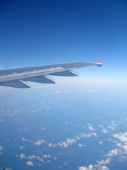 Wing on the blue sky