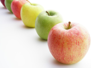 red and green apples