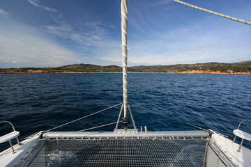 Fototapeta na wymiar catamaran corse