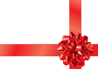 Red Gift Bow (editable vector or XXL jpeg image)