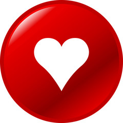 Obraz na płótnie Canvas heart button