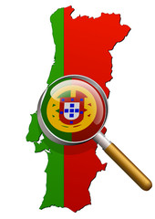 Analyse du Portugal vert rouge (général) - obrazy, fototapety, plakaty