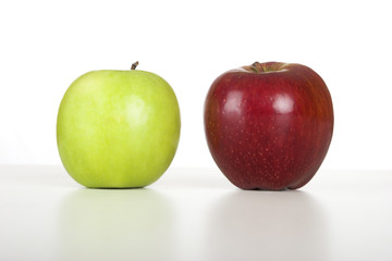 Red and green apple