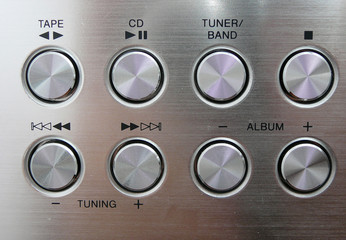 metallic music buttons