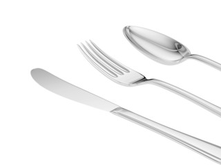 knife, fork, spoon  isolated