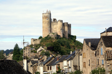 Fototapeta na wymiar Najac Castle - Midi-Pyrénées - Aveyron - Francja Dep.