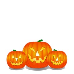 3 halloween kürbisse