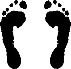 Vector foot prints.
