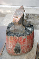 old rusty anvil