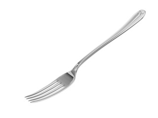 fork silver isolated  