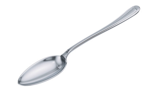 spoon silver isolated  
