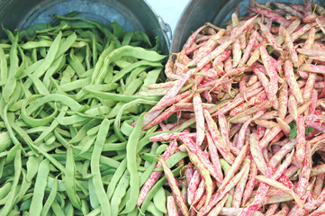 Green beans at a local market.