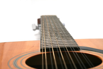 Fototapeta premium guitar from soundhole to neck
