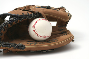 Baseball and glove