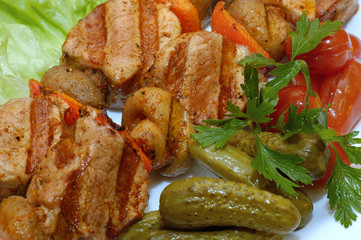 The meat prepared on a grill 3