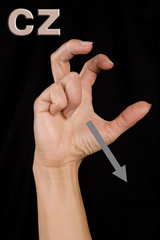 letter cz in polish sign language