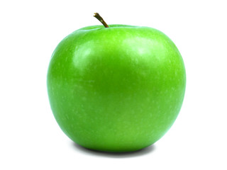 Green apple isolated.