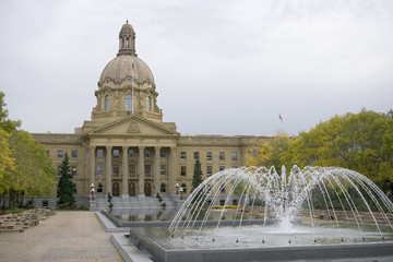 Alberta Legislature in the fall