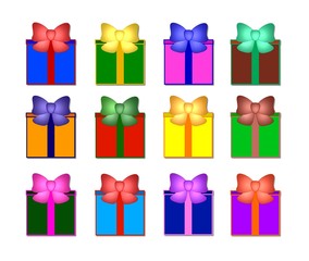 viele bunte geschenke