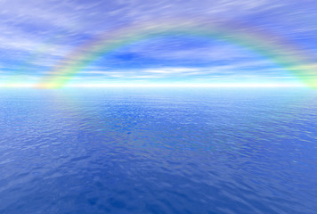 Rainbow above the sea