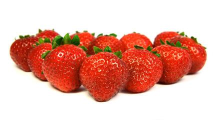 Bunch of red fresh and natural strawberries.