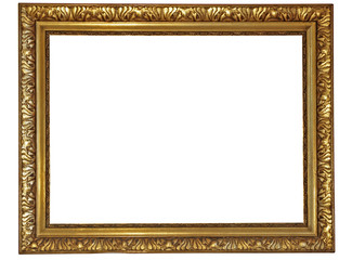 Gold plated wooden picture frame