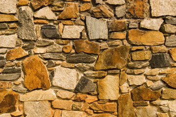 Rust Colored Stone Wall