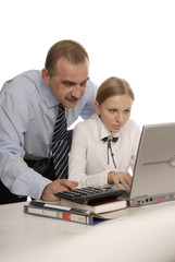 Fototapeta premium secretary and a boss