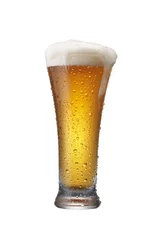 Papier peint photo autocollant rond Alcool glass of beer