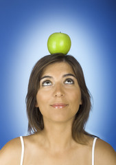 Apple on the head